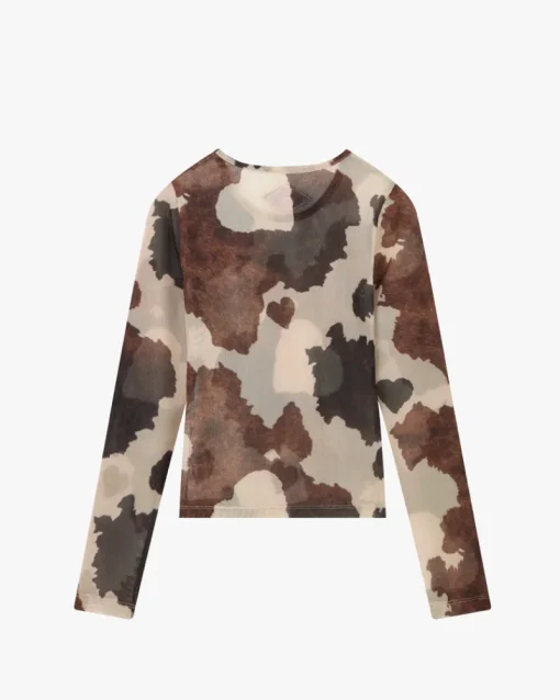 Nude Project Animalie Mesh Top Cow Discount