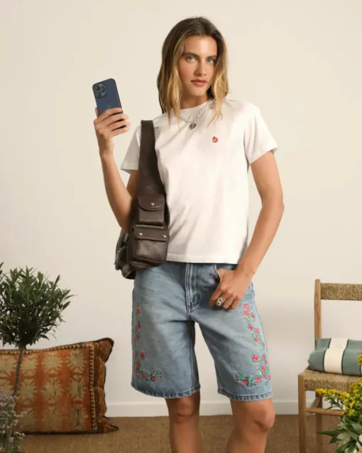 Nude Project Apple Crew Slim Tee White Fashion