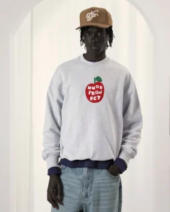 Nude Project Apple Crew Sweatshirt Grey Melange Hot