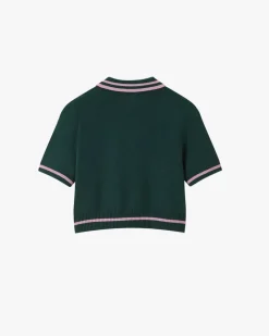 Nude Project Bacuri Knit Polo Green New