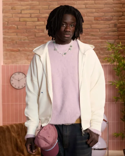 Nude Project Beast Zip-Up Hoodie Marshmallow Clearance