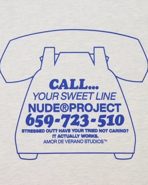 Nude Project Call Tee Grey Melange Sale