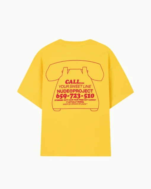 Nude Project Call Tee Yellow Hot