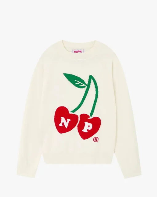 Nude Project Cerise Knit Sweater Marshmallow Hot