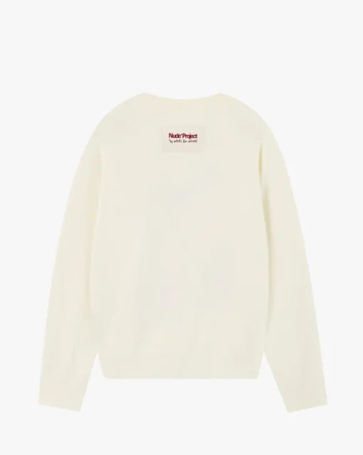 Nude Project Cerise Knit Sweater Marshmallow Hot