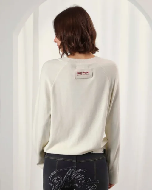 Nude Project Cerise Knit Sweater Marshmallow Hot
