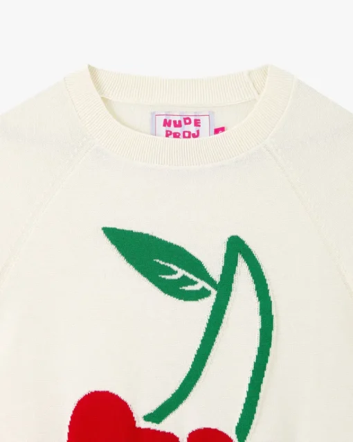 Nude Project Cerise Knit Sweater Marshmallow Hot
