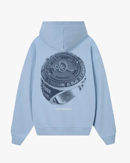 Nude Project Champion Hoodie Light Blue Outlet