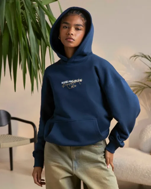 Nude Project Champion Hoodie Navy Fashion
