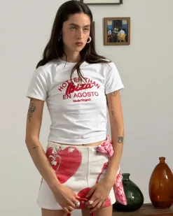 Nude Project Cherry White Skirt Outlet