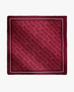 Nude Project Classic Handkerchief Logo Burgundy New