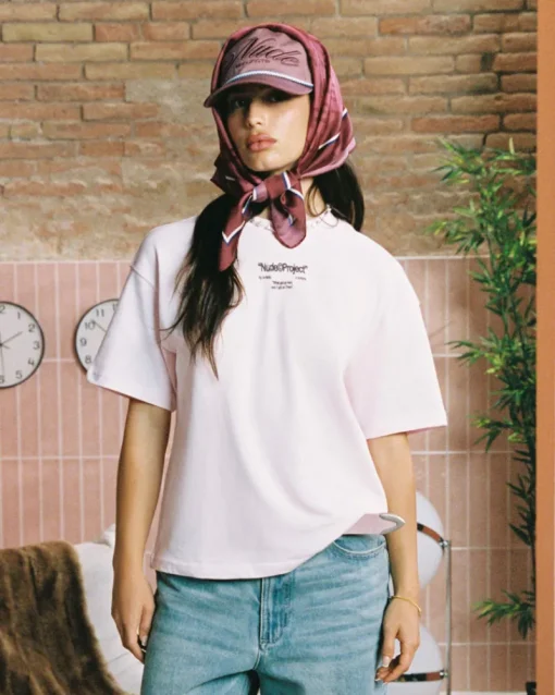 Nude Project Classic Handkerchief Logo Burgundy New