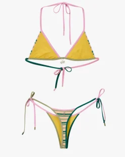 Nude Project Costa Bikini Bottom Stripes Hot