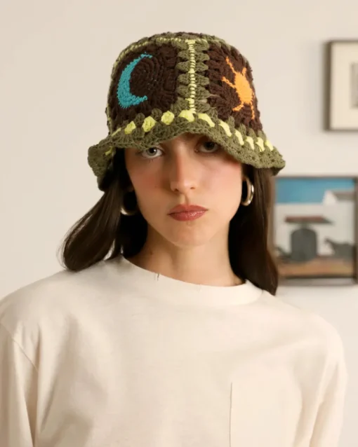 Nude Project Crochet Bucket Hat Fantasy New