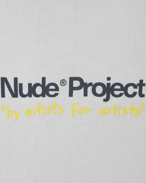 Nude Project Cult Hoodie Washed Light Grey Outlet
