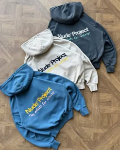 Nude Project Cult Hoodie Washed Stone Blue Online