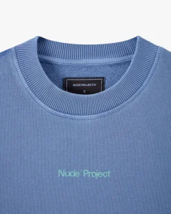 Nude Project Cult Sweatshirt Washed Stone Blue Sale