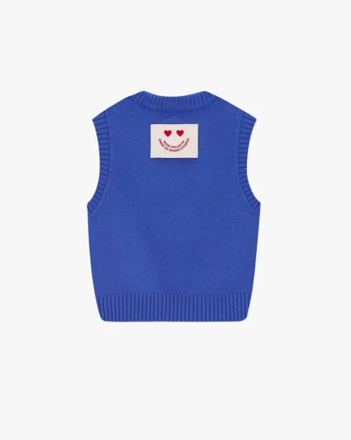 Nude Project Cutie Apple Knit Vest Blue New