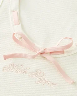 Nude Project Cutie Bow Tank Top Pink Clearance