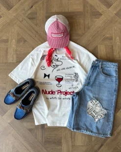 Nude Project Denim Shorts Lace Best