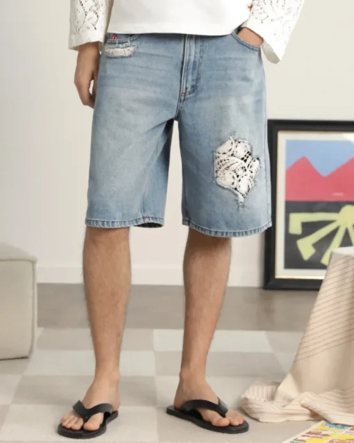Nude Project Denim Shorts Lace Best