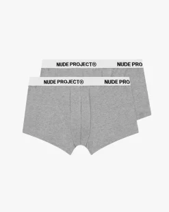 Nude Project Essential Boxer Grey 2Xpack Outlet