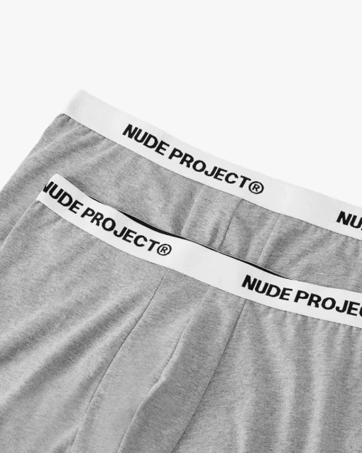 Nude Project Essential Boxer Grey 2Xpack Outlet