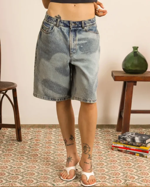 Nude Project Face Denim Shorts Online