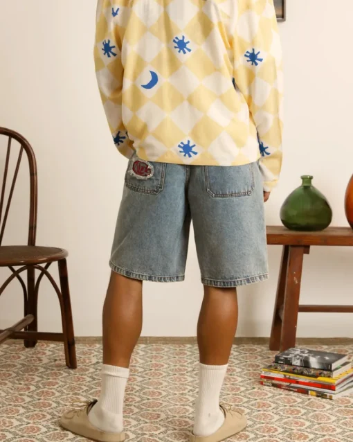 Nude Project Face Denim Shorts Online