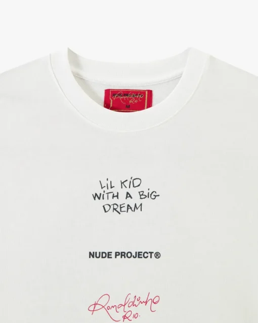 Nude Project Face Tee White New
