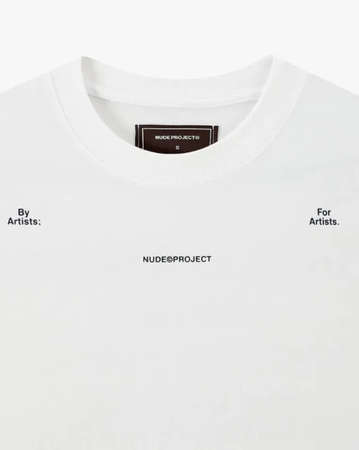 Nude Project Fine Art Tee White New