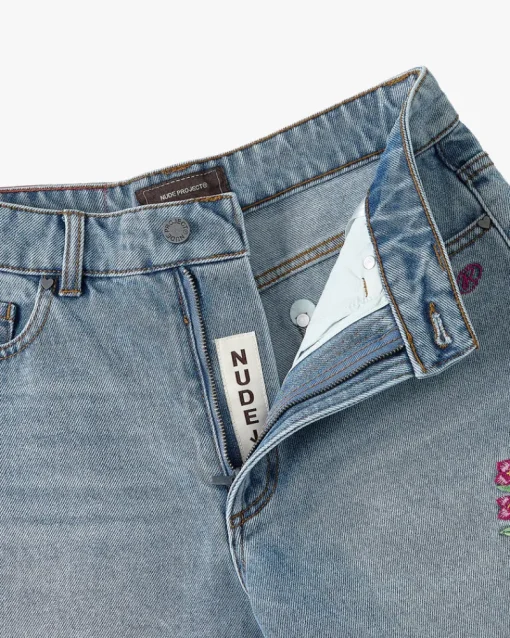 Nude Project Flowers Denim Shorts Hot