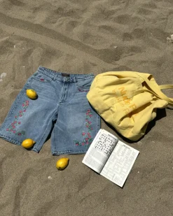 Nude Project Flowers Denim Shorts Hot