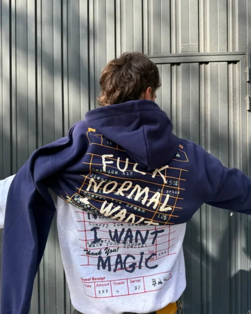 Nude Project Fuck Normal Hoodie Grey Melange Best
