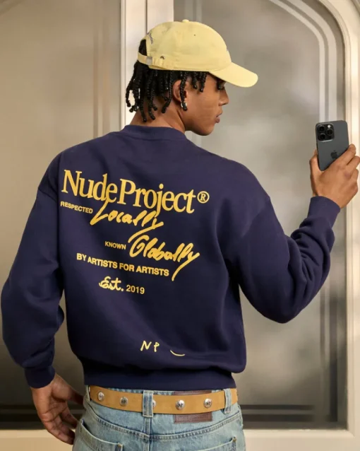 Nude Project Global Soon Sweatshirt Navy Clearance