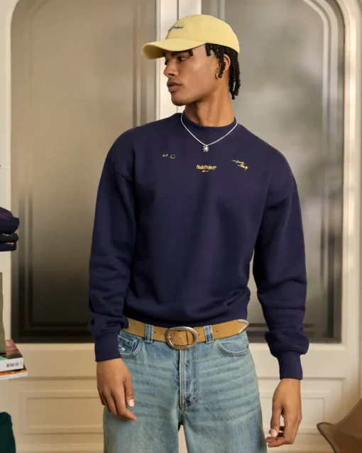 Nude Project Global Soon Sweatshirt Navy Clearance