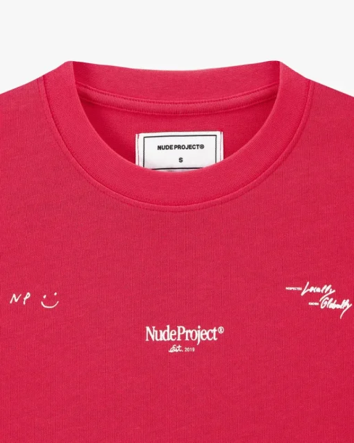 Nude Project Global Soon Tee Raspberry New