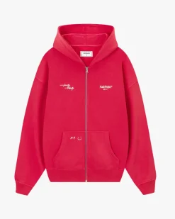 Nude Project Global Soon Zip-Up Hoodie Raspberry Clearance