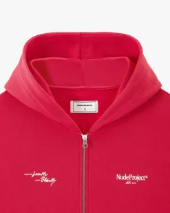 Nude Project Global Soon Zip-Up Hoodie Raspberry Clearance