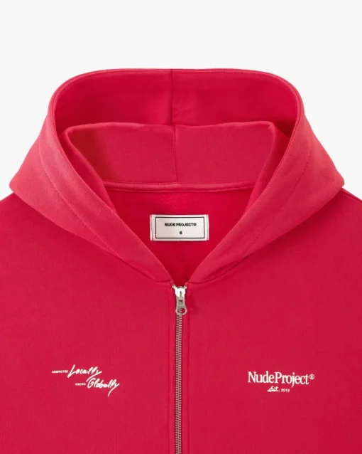 Nude Project Global Soon Zip-Up Hoodie Raspberry Clearance
