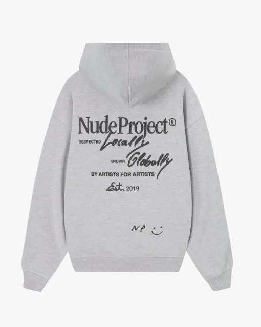 Nude Project Global Soon Zip-Up Hoodie Grey Melange Online