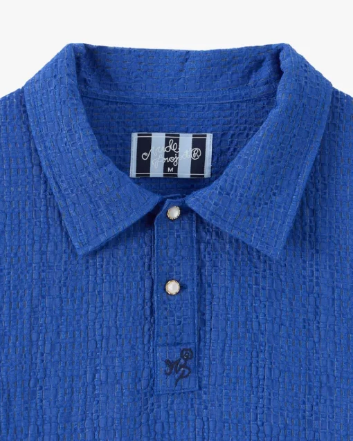Nude Project Half Polo Blue Sale