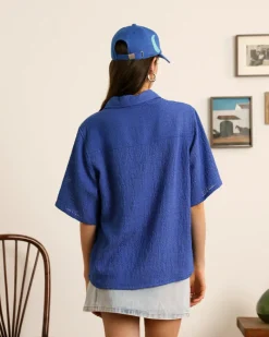 Nude Project Half Polo Blue Sale