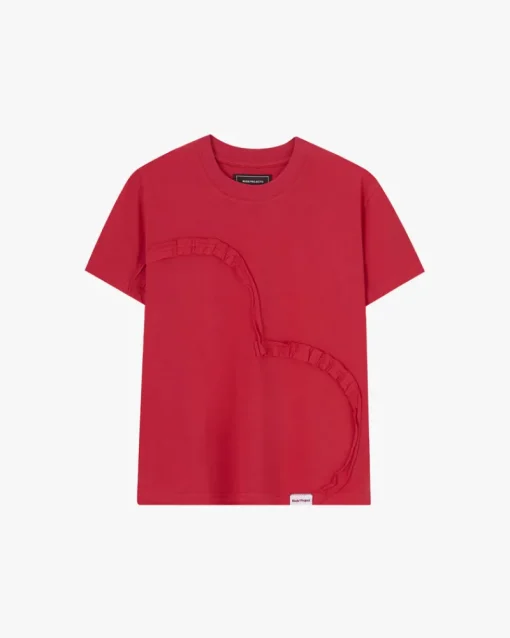 Nude Project Heart Slim Tee Red Clearance