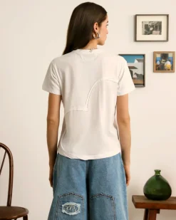 Nude Project Heart Slim Tee White Outlet