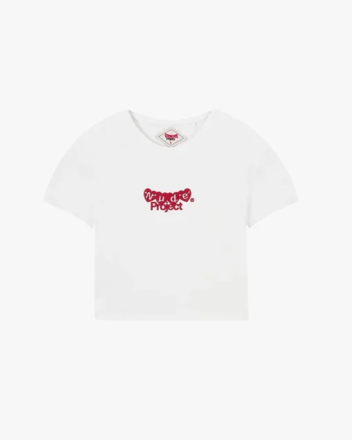 Nude Project Hearts Tee White Hot