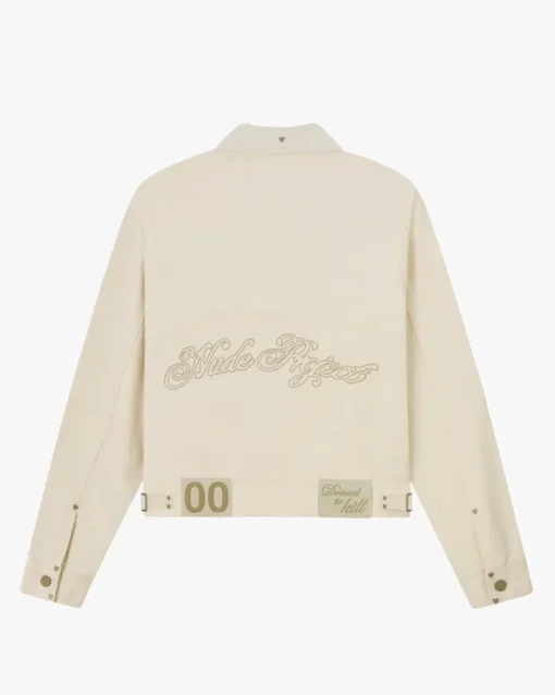 Nude Project Heavy Canvas Trucker Jacket Offwhite Sale