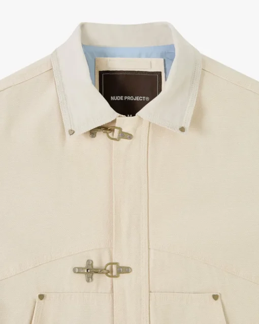 Nude Project Heavy Canvas Trucker Jacket Offwhite Sale
