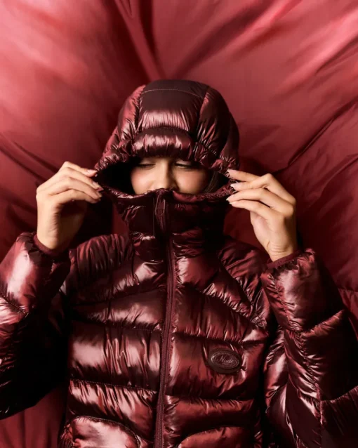 Nude Project Iconic Puffer Jacket Burgundy Best