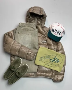 Nude Project Iconic Puffer Jacket Olive Green Sale